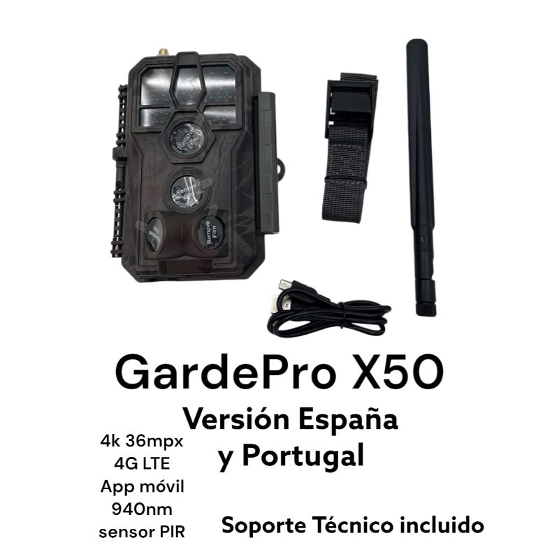GardePro X50 Cámara Fototrampeo 4G Libre 174.99€ Con Envío al móvil app